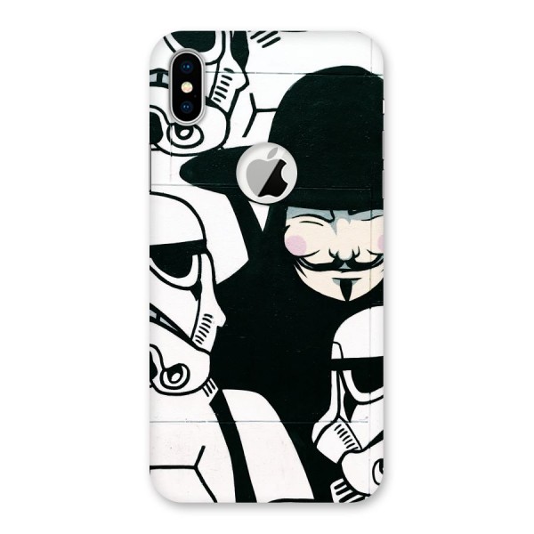 Anonymous Hat Back Case for iPhone XS Logo Cut