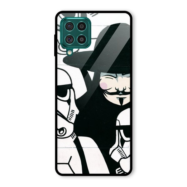 Anonymous Hat Glass Back Case for Galaxy F62