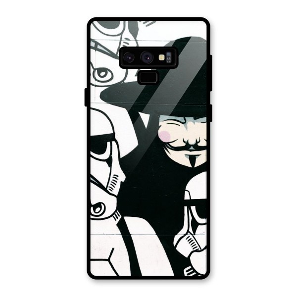 Anonymous Hat Glass Back Case for Galaxy Note 9