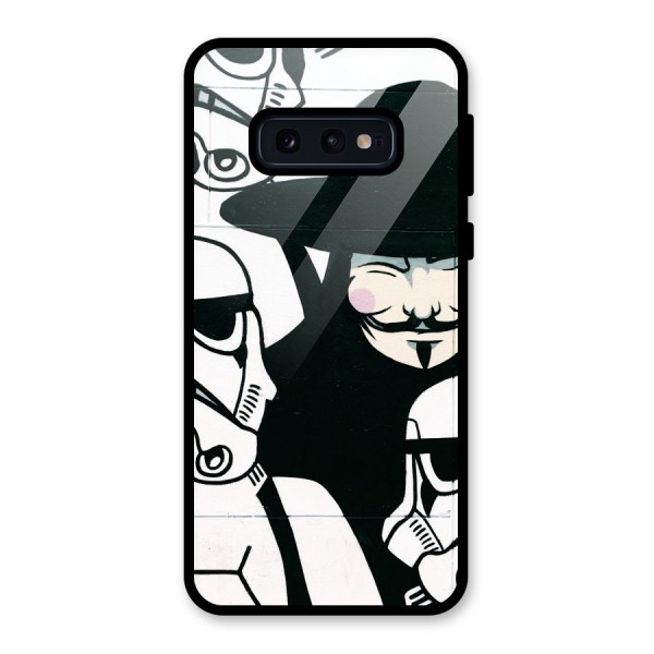 Anonymous Hat Glass Back Case for Galaxy S10e