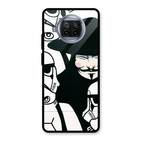 Anonymous Hat Glass Back Case for Mi 10i