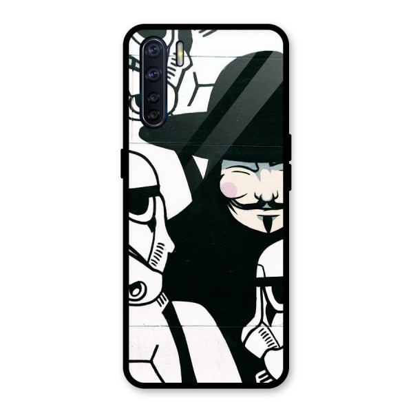 Anonymous Hat Glass Back Case for Oppo F15