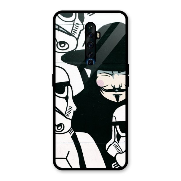 Anonymous Hat Glass Back Case for Oppo Reno2 Z