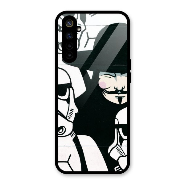 Anonymous Hat Glass Back Case for Realme 6