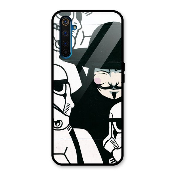 Anonymous Hat Glass Back Case for Realme 6 Pro