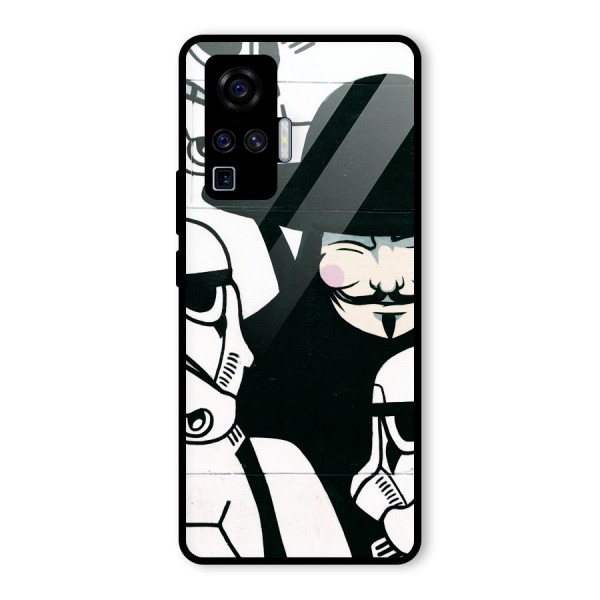 Anonymous Hat Glass Back Case for Vivo X50 Pro