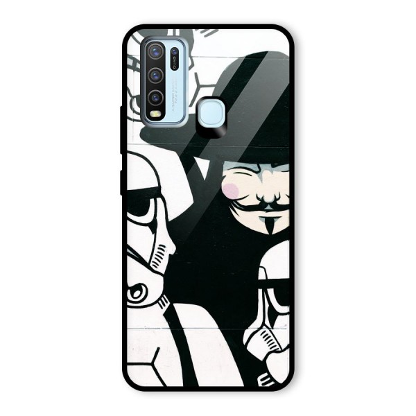 Anonymous Hat Glass Back Case for Vivo Y30