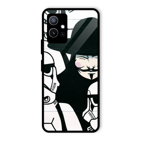 Anonymous Hat Glass Back Case for Vivo iQOO Z6