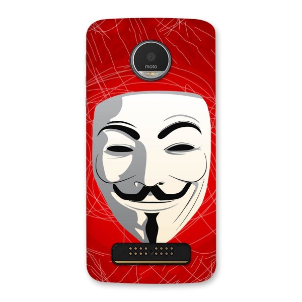 Anonymous Mask Abstract Back Case for Moto Z Play