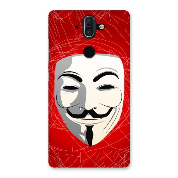 Anonymous Mask Abstract Back Case for Nokia 8 Sirocco