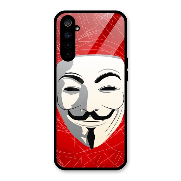 Anonymous Mask Abstract Glass Back Case for Realme 6