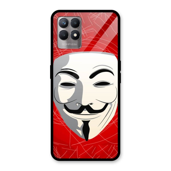 Anonymous Mask Abstract Glass Back Case for Realme 8i