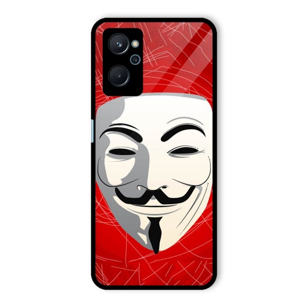 Anonymous Mask Abstract Glass Back Case for Realme 9i