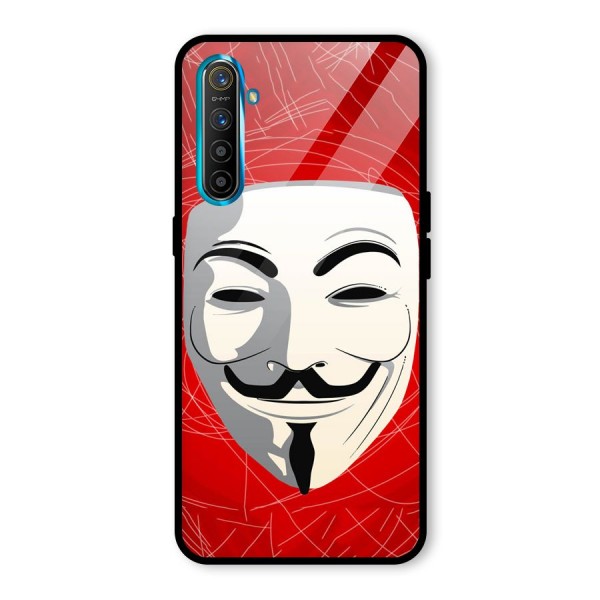 Anonymous Mask Abstract Glass Back Case for Realme XT