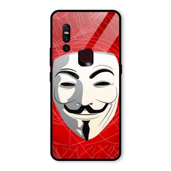 Anonymous Mask Abstract Glass Back Case for Vivo V15