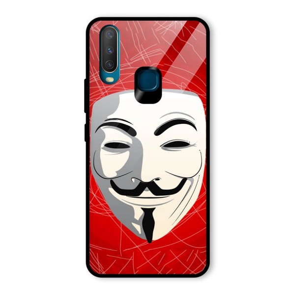 Anonymous Mask Abstract Glass Back Case for Vivo Y12