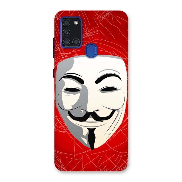 Anonymous Mask Abstract  Back Case for Galaxy A21s