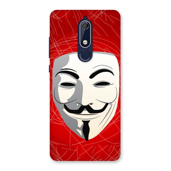 Anonymous Mask Abstract  Back Case for Nokia 5.1