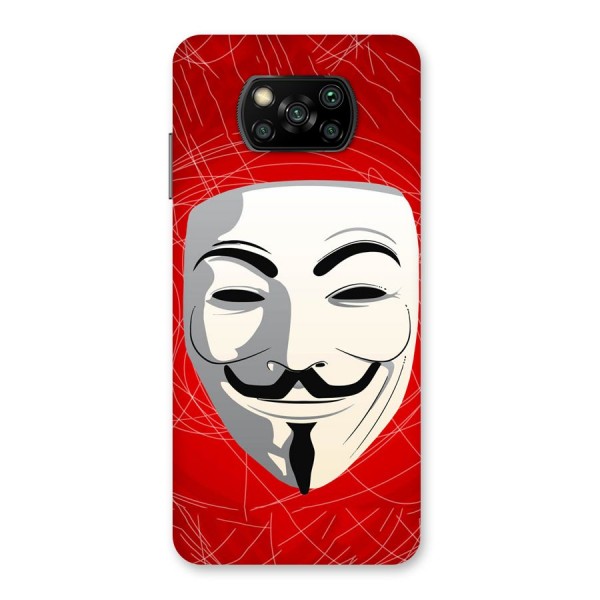 Anonymous Mask Abstract  Back Case for Poco X3