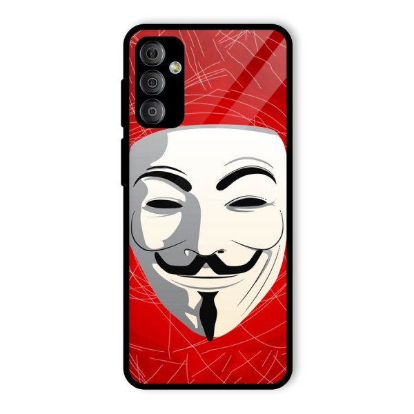 Anonymous Mask Abstract  Glass Back Case for Galaxy F23