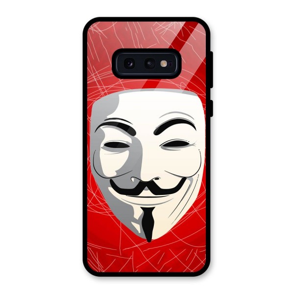 Anonymous Mask Abstract  Glass Back Case for Galaxy S10e