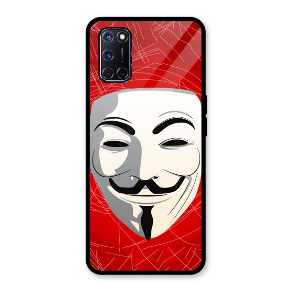 Anonymous Mask Abstract  Glass Back Case for Oppo A52