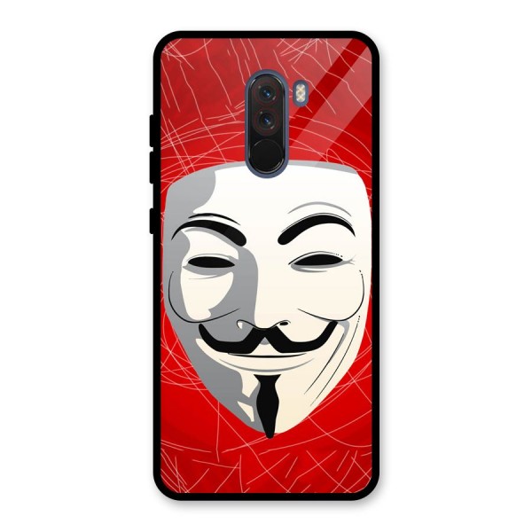 Anonymous Mask Abstract  Glass Back Case for Poco F1