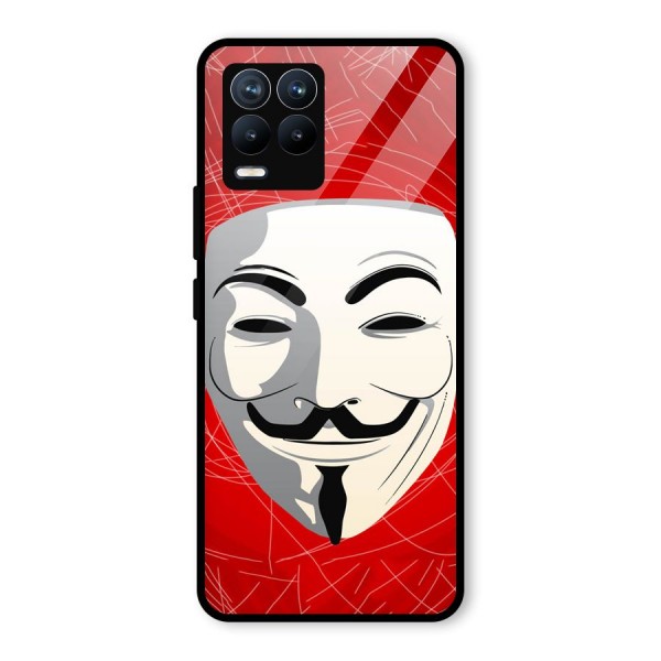 Anonymous Mask Abstract  Glass Back Case for Realme 8