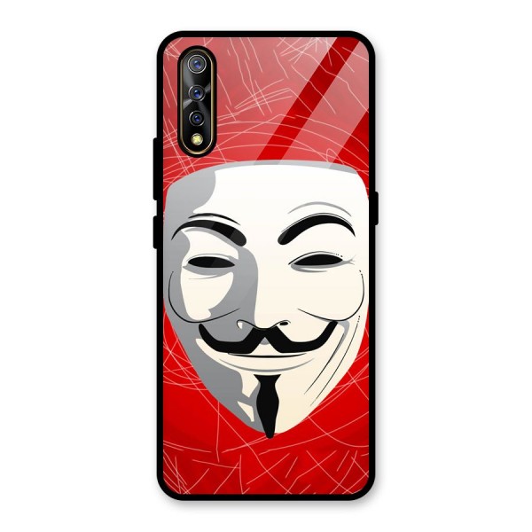 Anonymous Mask Abstract  Glass Back Case for Vivo Z1x