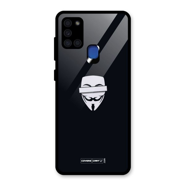 Anonymous Mask Glass Back Case for Galaxy A21s