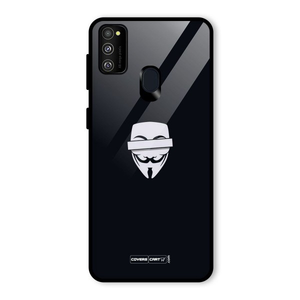 Anonymous Mask Glass Back Case for Galaxy M21