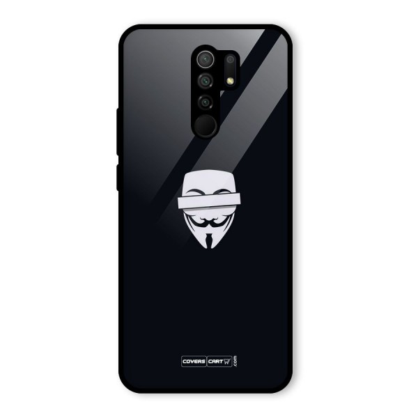 Anonymous Mask Glass Back Case for Redmi 9 Prime