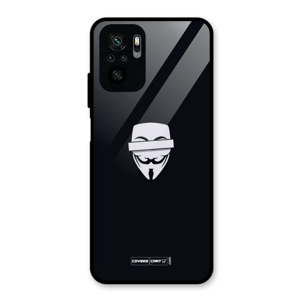 Anonymous Mask Glass Back Case for Redmi Note 10