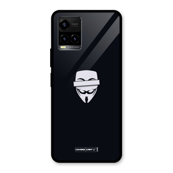 Anonymous Mask Glass Back Case for Vivo Y33s