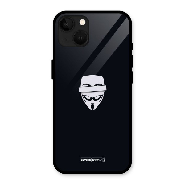 Anonymous Mask Glass Back Case for iPhone 13