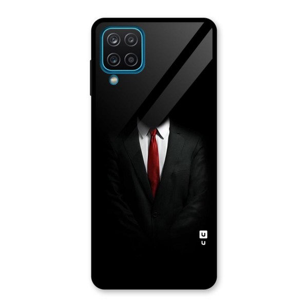 Anonymous Suit Glass Back Case for Galaxy A12