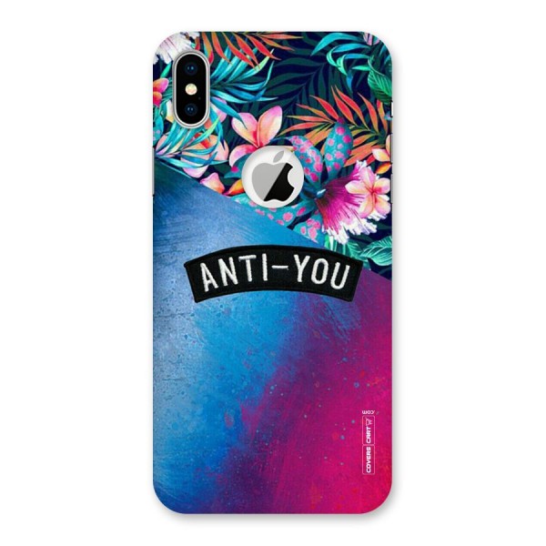 Anti You Back Case for iPhone XS Logo Cut