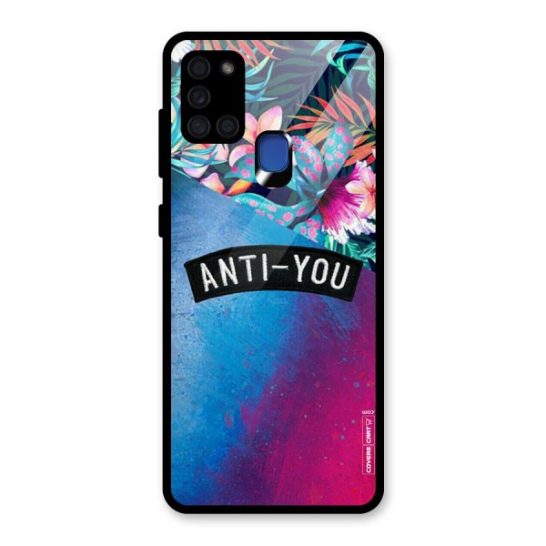 Anti You Glass Back Case for Galaxy A21s