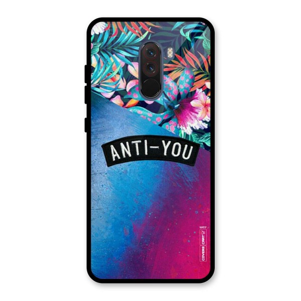 Anti You Glass Back Case for Poco F1