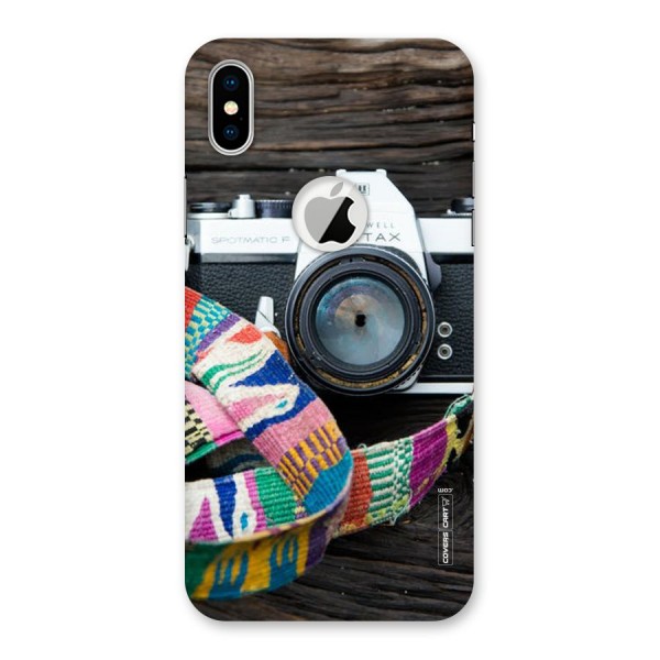 Antique Camera Back Case for iPhone XS Logo Cut