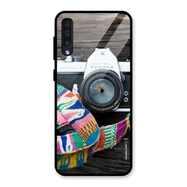 Antique Camera Glass Back Case for Galaxy A50s