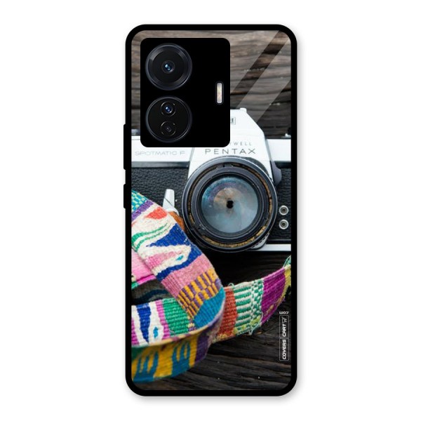 Antique Camera Glass Back Case for Vivo T1 Pro