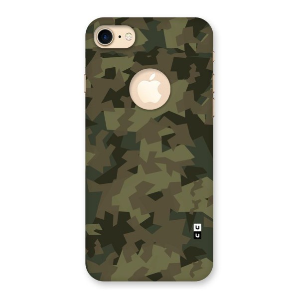 Army Abstract Back Case for iPhone 8 Logo Cut