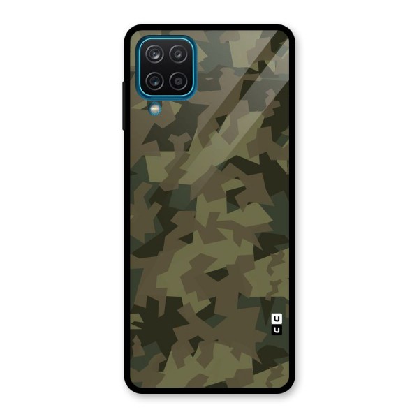 Army Abstract Glass Back Case for Galaxy A12