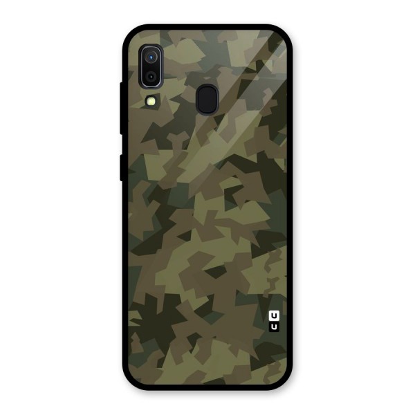 Army Abstract Glass Back Case for Galaxy A30