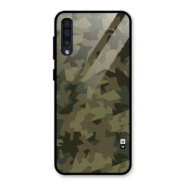 Army Abstract Glass Back Case for Galaxy A50