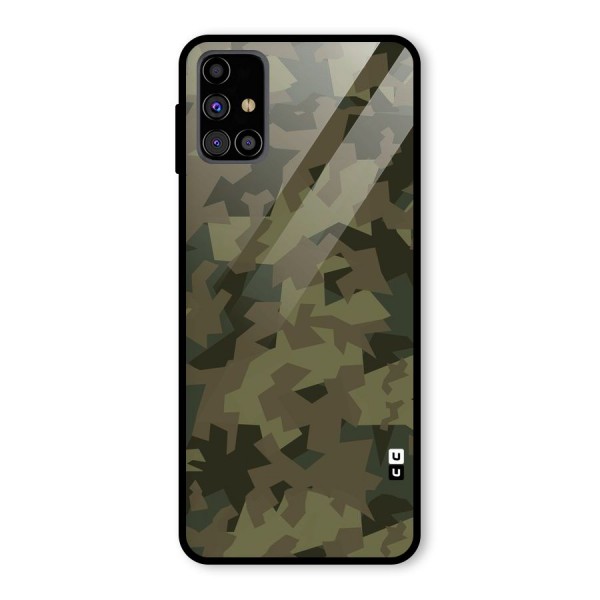 Army Abstract Glass Back Case for Galaxy M31s