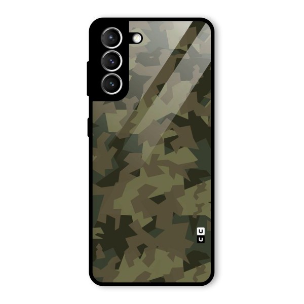 Army Abstract Glass Back Case for Galaxy S21 5G