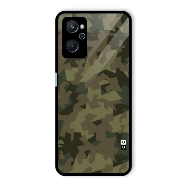 Army Abstract Glass Back Case for Realme 9i