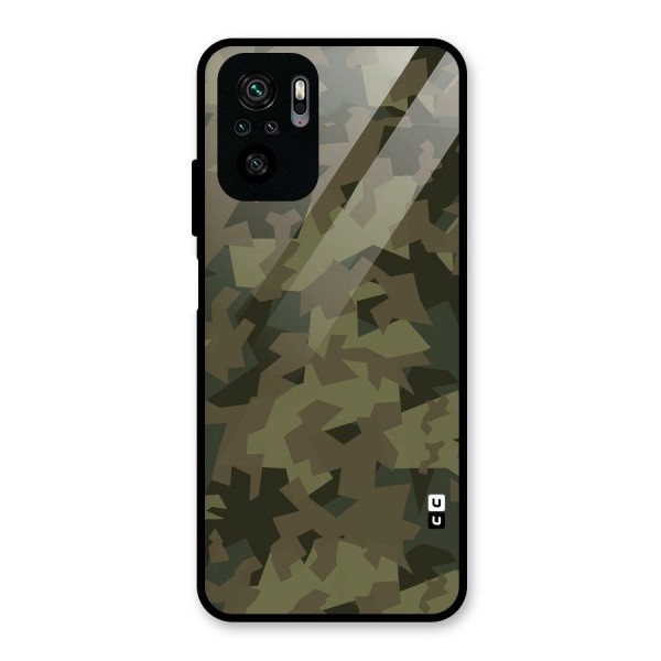 Army Abstract Glass Back Case for Redmi Note 10S